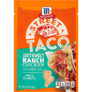 McCormick® Street Taco Southwest Ranch Chicken Seasoning Mix, 0.87 oz (6-Pack)