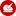 Red circle with a white silhouette of a chicken on a white background