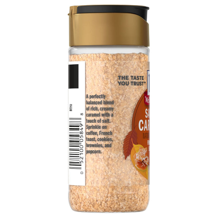 A bottle of McCormick granulated garlic seasoning.