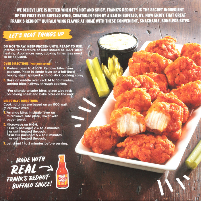 Frank's RedHot® Buffalo Boneless Chicken Bites, 15 oz