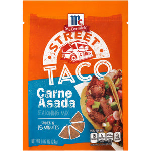 McCormick® Street Taco Carne Asada Seasoning Mix, 0.87 oz (6-Pack)