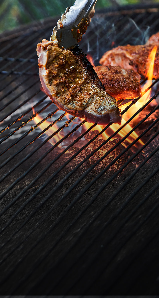 steak on the grill