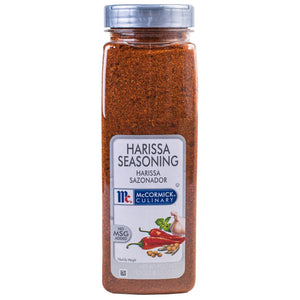 A jar of McCormick Culinary Harissa Seasoning.
