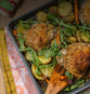 chicken meal on pan