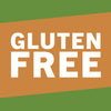 A brown and green background with the text Gluten Free in white.
