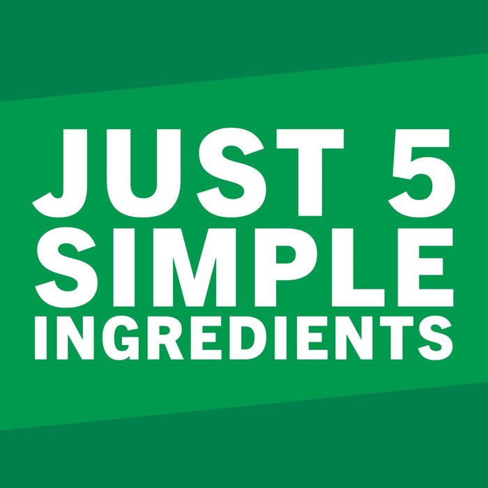 A green background with white text that reads Just 5 Simple Ingredients.