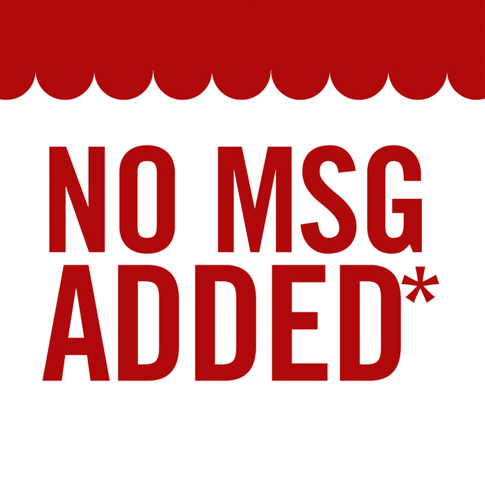 A red logo with the text NO MSG ADDED*