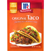 McCormick Original Taco seasoning mix packet on a white background