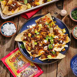 nachos on plate with original recipe mix