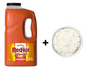 Frank's Red Hot Wings sauce bottle with a bowl of blue cheese dressing on a white background.