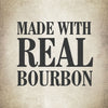 A graphic with the text Made with Real Bourbon.