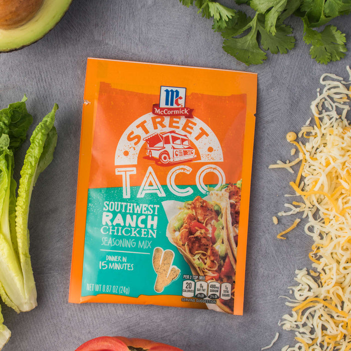 McCormick® Street Taco Southwest Ranch Chicken Seasoning Mix, 0.87 oz (6-Pack)