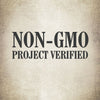 A black and white logo that says NON-GMO PROJECT VERIFIED