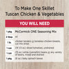 McCormick® Tuscan Chicken & Vegetables One Skillet Seasoning Mix, 0.87 oz