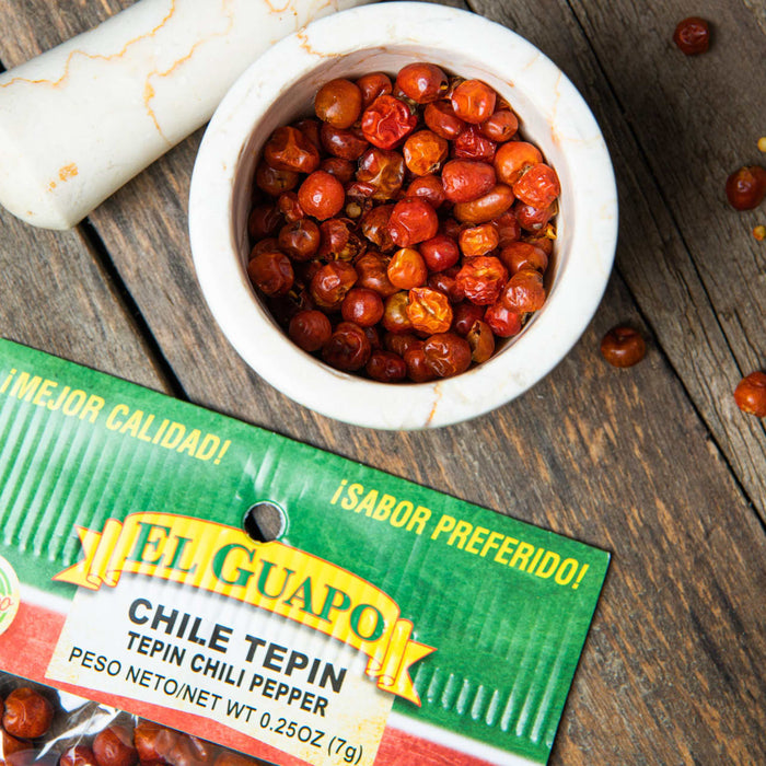 El Guapo® Whole Tepin Chili Peppers (Chile Tepin Entero), 0.25 oz